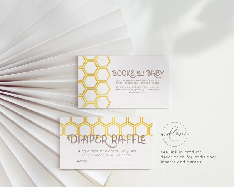 Books for Baby Insert Printable Bee Themed Baby Shower Game - Etsy