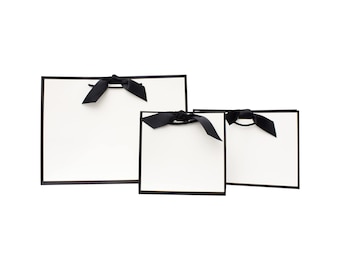 Plain Landscape Gift Bags - Matte Laminated with Ribbon