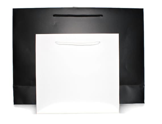 Black & White Landscape Gift Bags - Matte Laminated Paper Party Bags