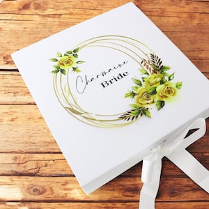 Personalised Gift box - Bridesmaid Proposal Boxes - Gift Box with Ribbon - Magnetic Gift Box - Custom Printed Gift Box