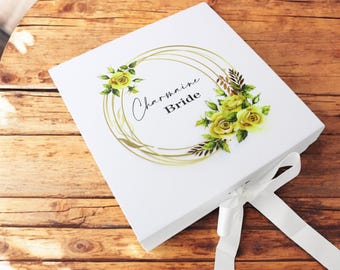 Personalised Bridesmaid Proposal Box, Custom Gift Box with Magnetic Closure & Ribbon, Bridal Party Keepsake Gift