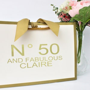 50th Birthday Gift - Personalised Gift Bag - Birthday Gift Bags - Gift ideas for him and her - Birthday Gift Ideas -  Any Age Gift Bag