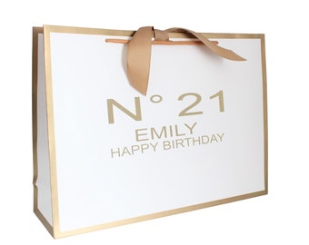 Birthday Gift bag - Personalised Gift Bag - Luxury Gift Bag - Birthday gift idea - 21st Birthday  - 30th Birthday - Any Age