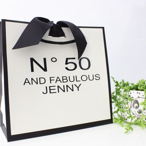 Borsa regalo di compleanno - Borsa regalo personalizzata - Regali per lei - Regali per lui - 50° compleanno - 40° compleanno - 60° compleanno - Qualsiasi età
