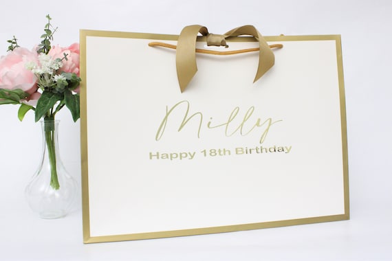 Birthday Gift Bag Personalised Gift Bag Luxury Gift Bag Birthday Gift Idea Anniversary Gift Bridesmaid Gift Bag Wedding Gift Bag Etsy