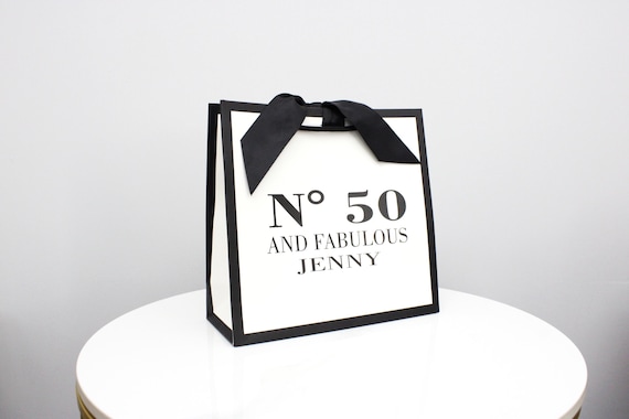 Personalised Birthday Gift Bag | Custom Name | 18th 21st 30th 40th 50th 60th 70th Present