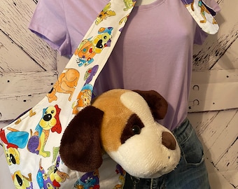Dog sling for small dogs, Pet sling carrier, pet sling, pet sling bag, adjustable across the body hands free pet sling, bag for small dog