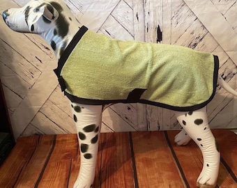 Dog drying coat, pet bathrobe, dog robe, robe towel for dogs, dog gift, dog bathrobe, dog towel, dog bath supplies--SAGE