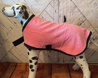 Dog drying coat, pet bathrobe, dog robe, robe towel for dogs, dog gift, dog bathrobe, dog towel, dog bath supplies--Pink