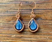 Kyanite Earrings - Copper