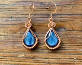 Kyanite Earrings - Copper
