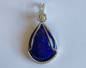 Lapis Lazuli Pendant, Sterling Silver