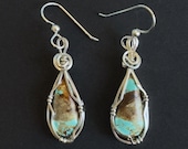 Royston Boulder Turquoise Earrings, Sterling Silver