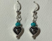 Turquoise Heart Earrings