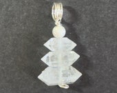 Herkimer "Diamond" Christmas Tree Pendant - Sterling Silver