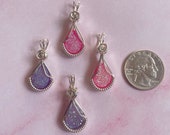 Mini Drusy Quartz Pendants - Sterling Silver