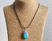 Turquoise Pendant with Cord