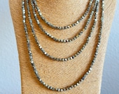 Pyrite Beaded Necklaces - Sterling Silver