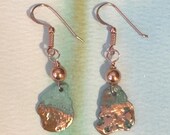 Splash Copper Earrings, Copper