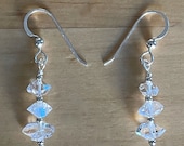 Herkimer Diamond Quartz Earrings - Sterling Silver