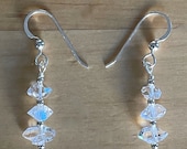 Herkimer Diamond Quartz Earrings - Sterling Silver