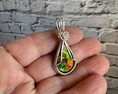 Ammolite Mosaic Triplet Pendant