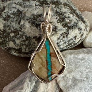 Royston Ribbon Turquoise Pendant, Sterling Silver