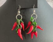 Red Chile Pepper Ristra Earrings