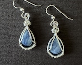 Kyanite Earrings, Sterling Silver
