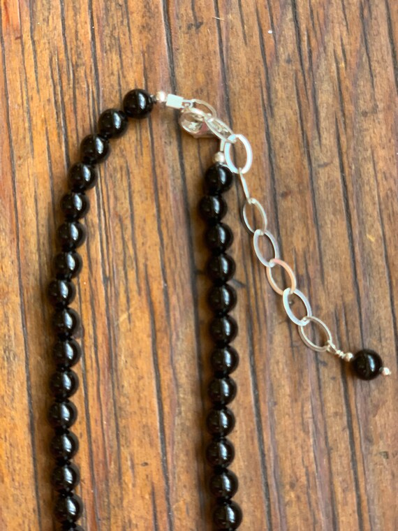 Onyx Necklace Sterling Silver Etsy