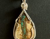 Royston Ribbon Turquoise Pendant, Sterling Silver