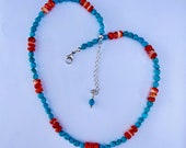 Sleeping Beauty Turquoise and Spiny Oyster Shell Necklace