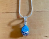 Sleeping Beauty Turquoise Pendant with Chain