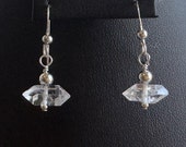Herkimer "Diamond" Quartz Crystal Earrings -- Sterling Silver