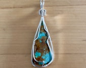 Royston Boulder Turquoise Pendant - Sterling Silver