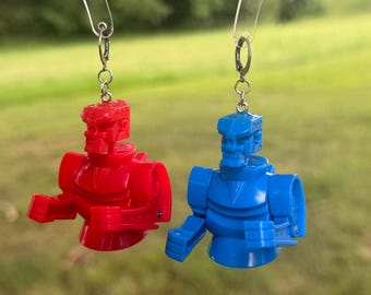 Functional Sock 'Em Bop 'Em Toy Earrings | 90s Nostalgia Statement Jewelry