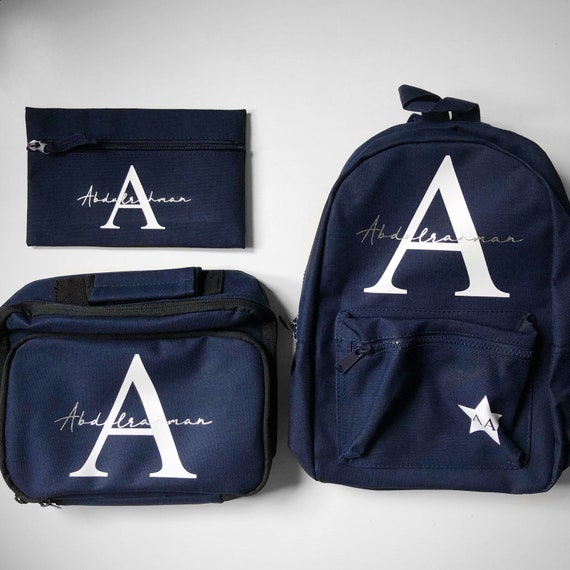 personalised backpack and lunchbox