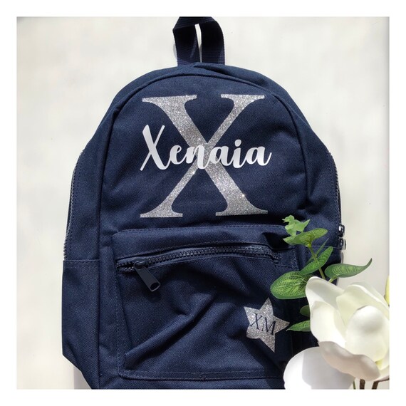 girls initial backpack
