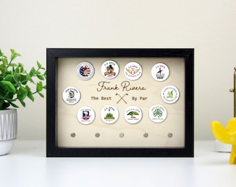 7x5, Custom Golf Ball Marker Display | Personalized Display for Golfers | Ball Marker Collection | Groomsmen Gifts | Best Man Gift