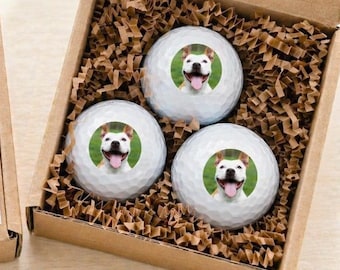 Custom Golf Balls with Photo, Personalized Golf Gift Set, Golf Balls Gift Box, Dad Mom Golf Gift, Father’s Day Mother’s Day Gift