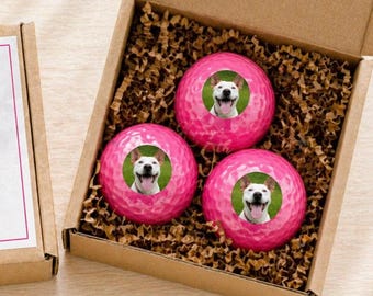 Photo Pink Golf Balls, Mother's day, Valentine's day gift for her, Gift for Golf Lovers, Mother, Wife, Bridesmaid,