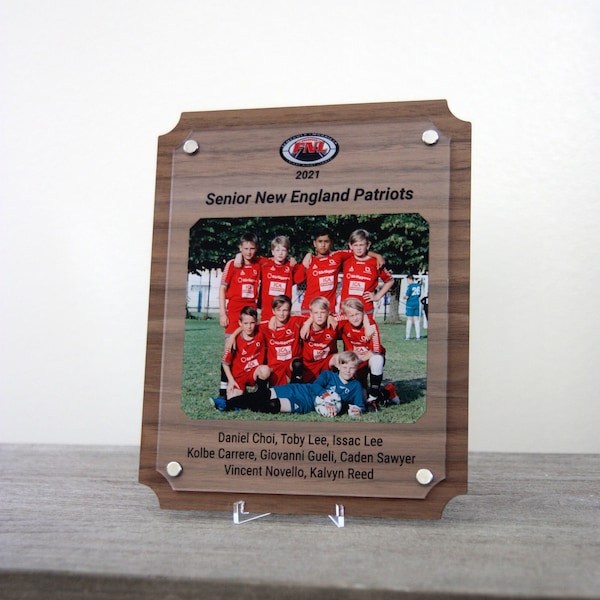 Custom Sports Plaque | Team Photo Plaque | Sponsor Thank You Plaque | Soccer, Football, Baseball, Volleyball, Baseketball and more.