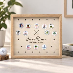 Custom Golf Ball Marker Display | Personalized Display for Golfers | Ball Marker Collection | Display Case