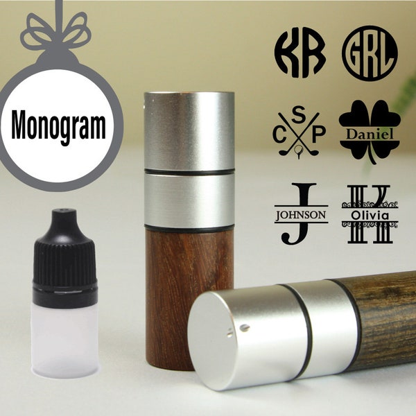 Free Ink - Monogram Golf Ball Stamp, Real Wood Body, Custom Ball Marker, Personalized golf ball stamp