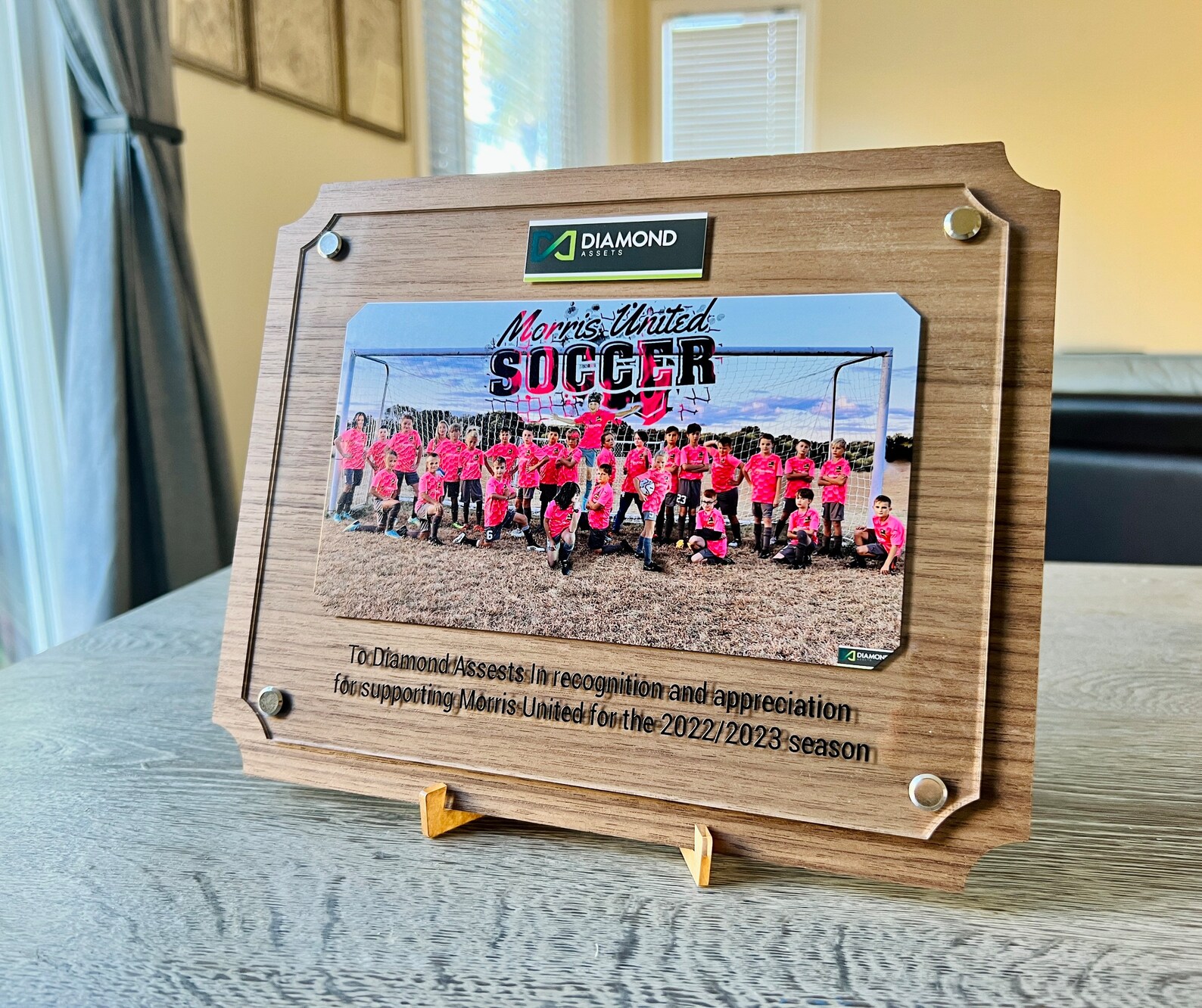 Custom Sports Plaque Team Photo Plaque Sponsor Thank You Plaque Soccer