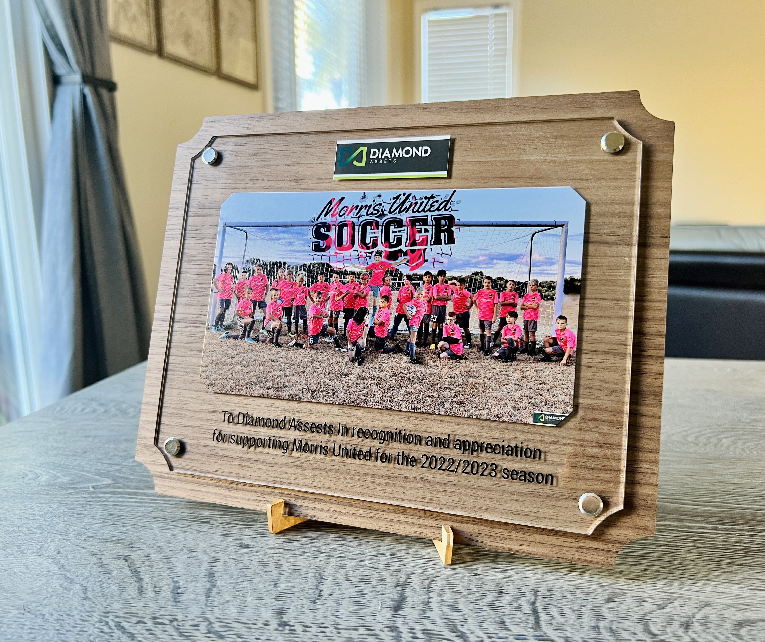 Custom Sports Plaque Team Photo Plaque Sponsor Thank You Etsy