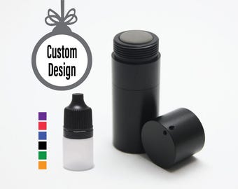 Free Ink - Custom Design Golf Ball Stamp, Black Aluminum Body, Custom Ball Marker, Personalized golf ball stamp