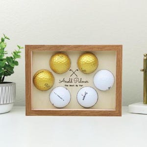 5x7, Custom Golf Ball Display Frame | Golf Ball Holder | Personalized Golf Ball Collection | Stand or Hang