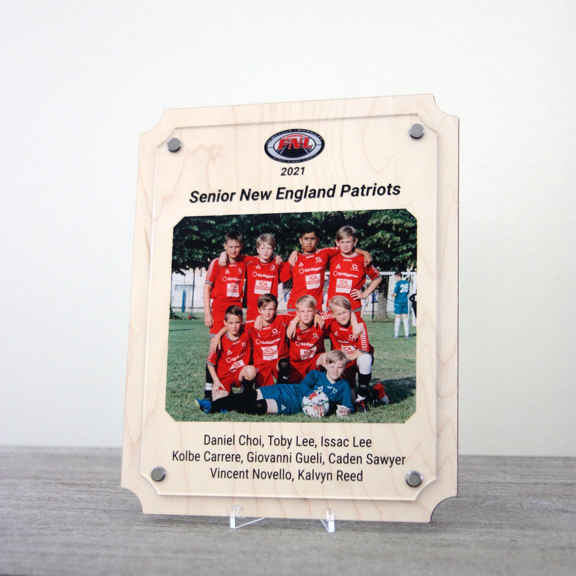 Custom Sports Plaque Team Photo Plaque Sponsor Thank You Etsy