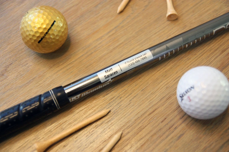 Custom Golf Club Labels Name Stickers for Golf Club Silver Etsy